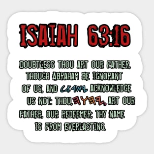 Isaiah 63:16 Sticker